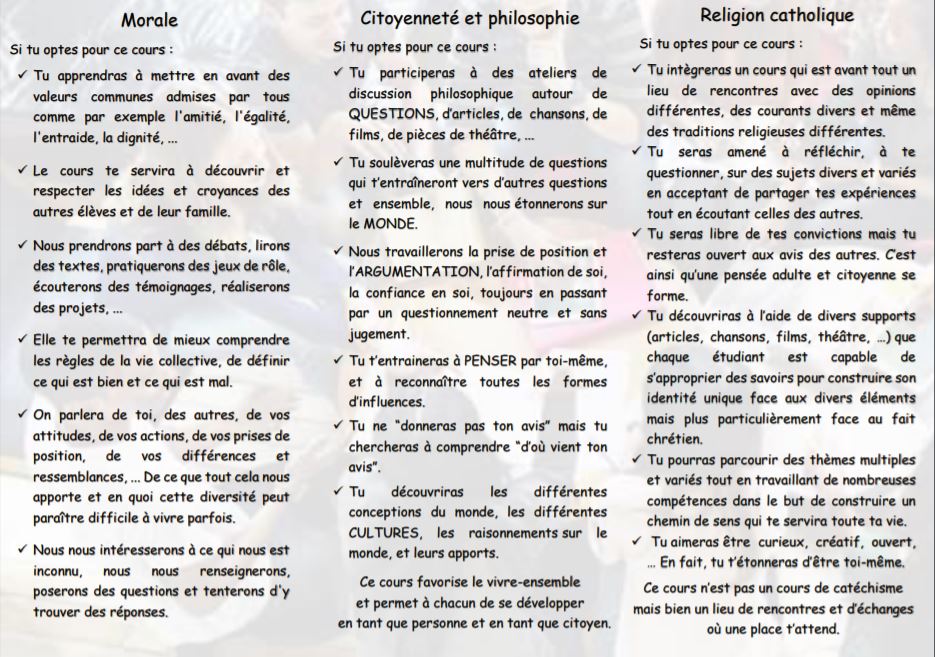 présentation des cours philosophiques